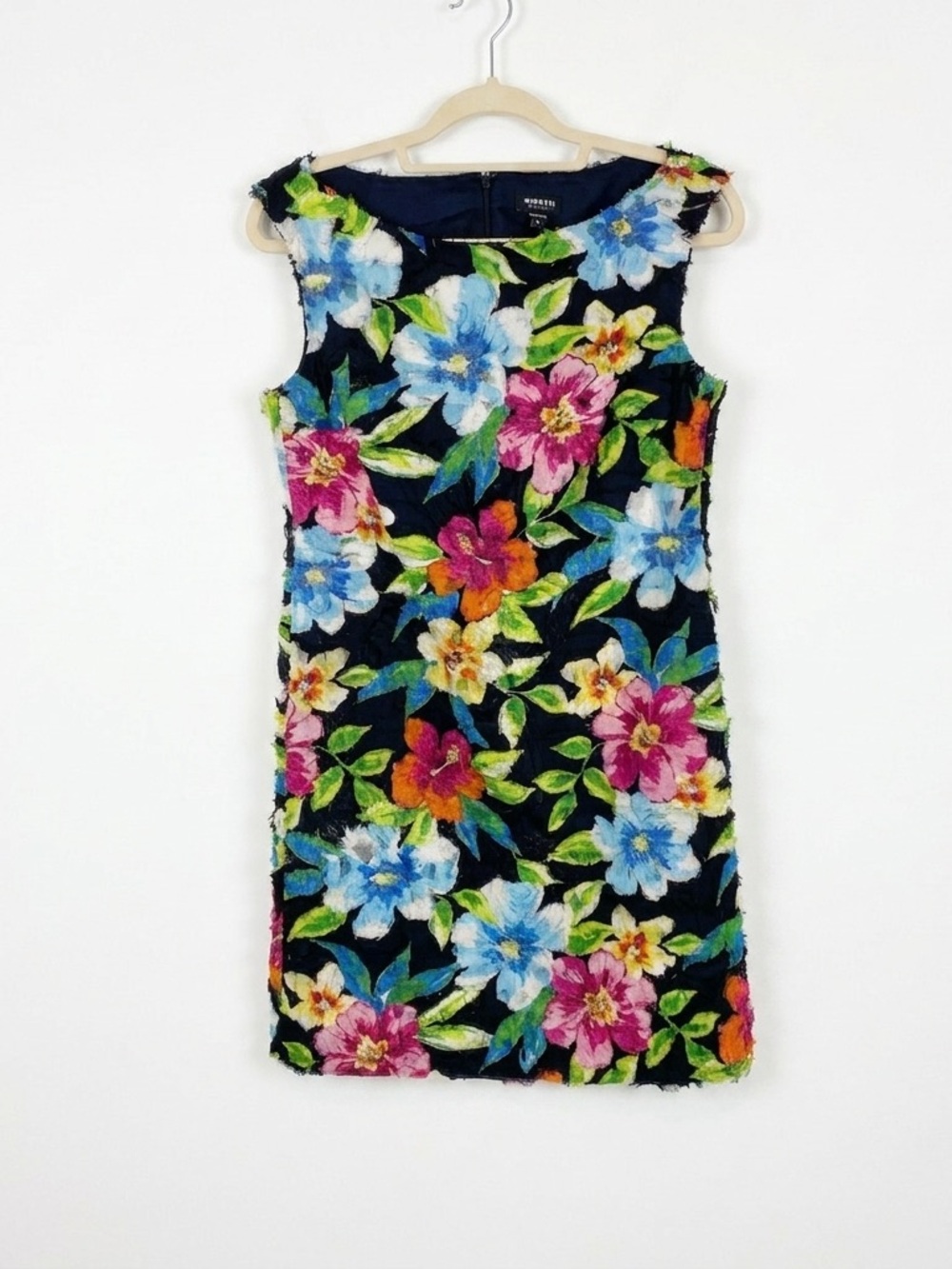 Worth New York Textured Floral Eyelash Shift Dress 4